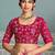Fascinating pink embroidery cutwork work aarco border star georgette saree with blouse