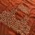 Appetizing orange embroidery cutwork work lace border rangoly silk party wear saree