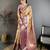 Beige kanjeevaram silk woven design saree with unstitched blouse piece