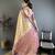 Beige kanjeevaram silk woven design saree with unstitched blouse piece