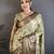 Olive kanjeevaram silk woven design saree with unstitched blouse piece