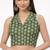 Green cotton sanganeri printed non padded blouse