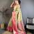 Parrot green kanjeevaram silk woven design saree with unstitched blouse piece