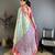 Sea green kanjeevaram silk woven design saree with unstitched blouse piece