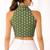Green cotton sanganeri printed non padded blouse
