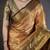 Orange kanjeevaram silk woven design saree with unstitched blouse piece