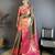 Brown kanjeevaram silk woven design saree with unstitched blouse piece