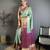 Sky blue kanjeevaram silk woven design saree with unstitched blouse piece
