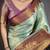 Sky blue kanjeevaram silk woven design saree with unstitched blouse piece