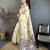 Cream cotton woven design saree with unstitched blouse piece