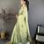 Green cotton woven design saree with unstitched blouse piece