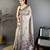 Grey cotton woven design saree with unstitched blouse piece