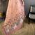Peach cotton woven design saree with unstitched blouse piece