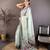 Sky blue cotton woven design saree with unstitched blouse piece