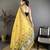 Yellow cotton woven design saree with unstitched blouse piece