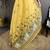 Yellow cotton woven design saree with unstitched blouse piece