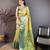 Yellow kanjeevaram silk woven design saree with unstitched blouse piece