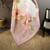 Mauve & off white linen embellished saree with unstitched blouse piece