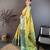 Yellow kanjeevaram silk woven design saree with unstitched blouse piece