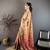 Beige kanjeevaram silk woven design saree with unstitched blouse piece