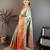 Sea green kanjeevaram silk woven design saree with unstitched blouse piece