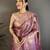 Wine kanjeevaram silk woven design saree with unstitched blouse piece