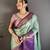 Sky blue kanjeevaram silk woven design saree with unstitched blouse piece