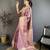 Wine kanjeevaram silk woven design saree with unstitched blouse piece