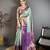 Sky blue kanjeevaram silk woven design saree with unstitched blouse piece