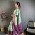 Sky blue kanjeevaram silk woven design saree with unstitched blouse piece