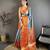 Royal blue kanjeevaram silk woven design saree with unstitched blouse piece