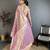 Wine kanjeevaram silk woven design saree with unstitched blouse piece