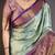 Sky blue kanjeevaram silk woven design saree with unstitched blouse piece