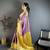 Purple kanjeevaram silk woven design saree with unstitched blouse piece