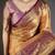 Orange kanjeevaram silk woven design saree with unstitched blouse piece