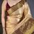 Beige kanjeevaram silk woven design saree with unstitched blouse piece