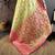 Pista kanjeevaram silk woven design saree with unstitched blouse piece