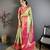 Pista kanjeevaram silk woven design saree with unstitched blouse piece