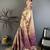 Gold kanjeevaram silk blend woven design saree with unstitched blouse piece