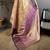 Gold kanjeevaram silk blend woven design saree with unstitched blouse piece