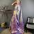 Sky blue kanjeevaram silk blend woven design saree with unstitched blouse piece