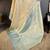 Cream kanjeevaram silk blend woven design saree with unstitched blouse piece