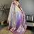 Sky blue kanjeevaram silk blend woven design saree with unstitched blouse piece