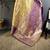 Gold kanjeevaram silk blend woven design saree with unstitched blouse piece