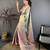 Sea green kanjeevaram silk blend woven design saree with unstitched blouse piece