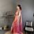 Blue kanjeevaram silk blend woven design saree with unstitched blouse piece