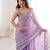Lavender tissue embridered saree with unstitched blouse piece