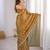 Gold tissue embridered saree with unstitched blouse piece
