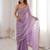 Lavender tissue embridered saree with unstitched blouse piece