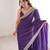 Purple tissue embridered saree with unstitched blouse piece